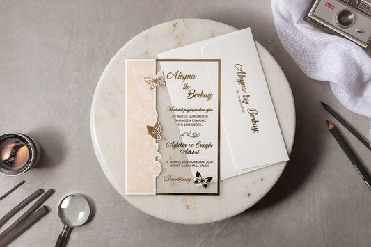 Elegant Butterfly-Inspired Wedding Invitation
