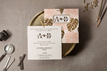 Tropical Elegance Wedding Invitation Set